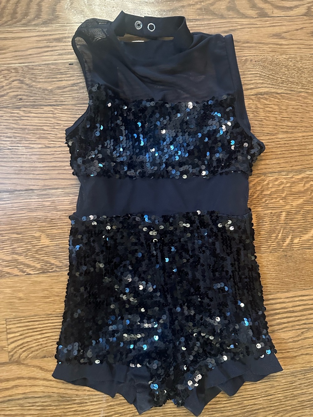 Balera Girls Black Sequin Dance Unitard size Med Child forTaylor swift costume
